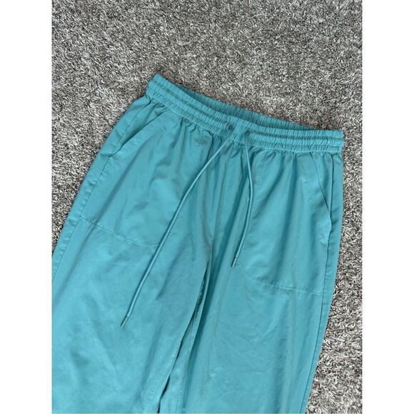Aritzia TNA Speed Jogger Athletic Drawstring Tapered Leg Pull on Teal Blue Sz M - Picture 9 of 10
